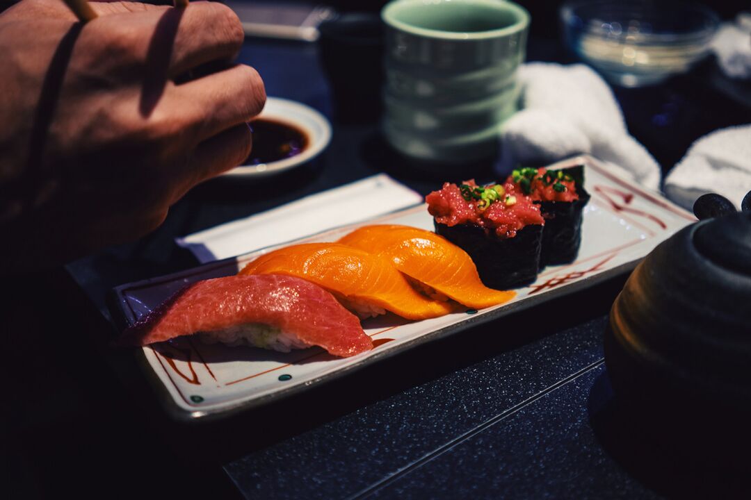 Japon diyeti için suşi